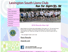 Tablet Screenshot of lionsrunforsight.com